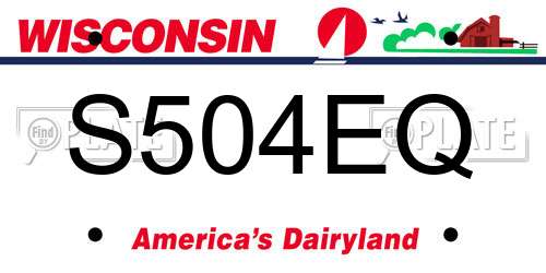 S504EQ Wisconsin License Plate