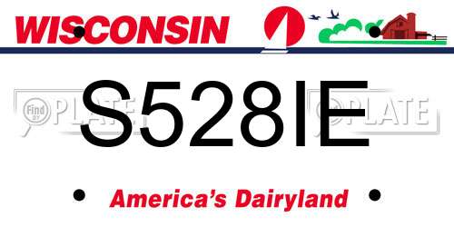S528IE Wisconsin License Plate