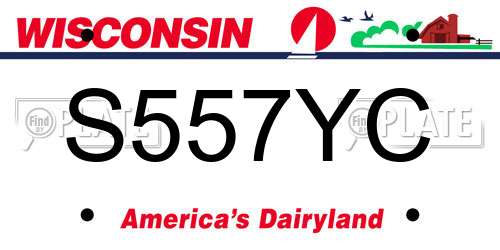 S557YC Wisconsin License Plate