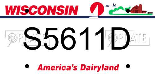 S5611D Wisconsin License Plate