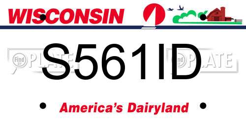 S561ID Wisconsin License Plate