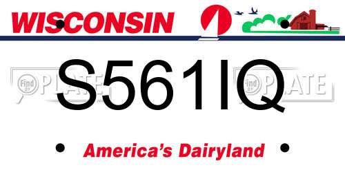 S561IQ Wisconsin License Plate