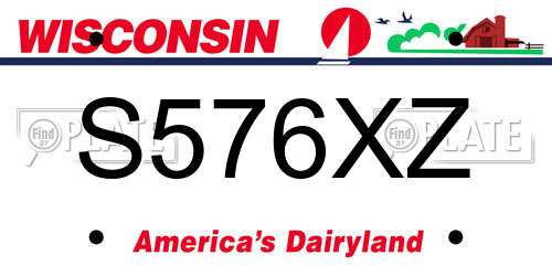 S576XZ Wisconsin License Plate