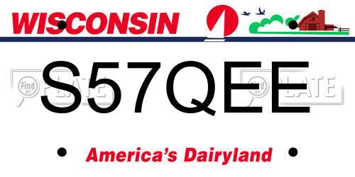 S57QEE Wisconsin License Plate