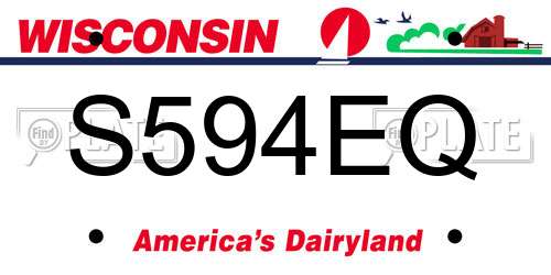 S594EQ Wisconsin License Plate