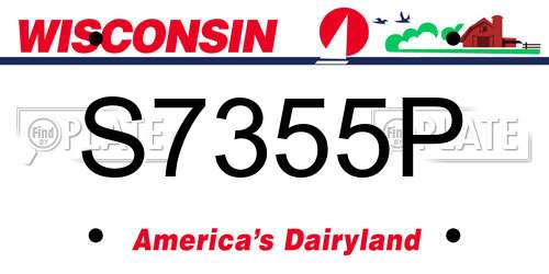 S7355P Wisconsin License Plate