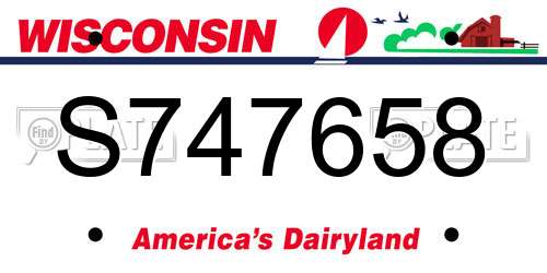 S747658 Wisconsin License Plate
