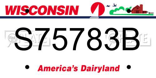 S75783B Wisconsin License Plate