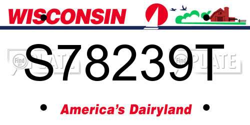 S78239T Wisconsin License Plate
