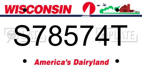 S78574T Wisconsin License Plate