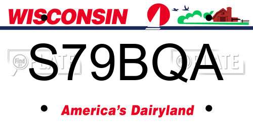 S79BQA Wisconsin License Plate