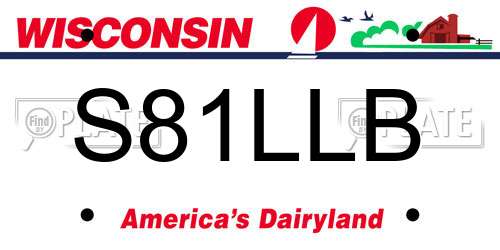 S81LLB Wisconsin License Plate