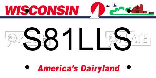 S81LLS Wisconsin License Plate