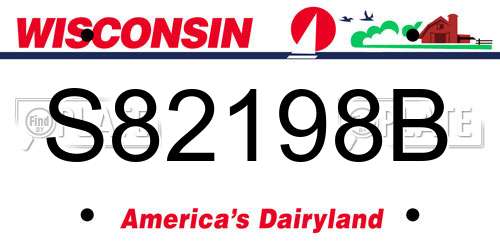 S82198B Wisconsin License Plate
