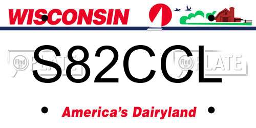 S82CCL Wisconsin License Plate