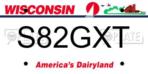 S82GXT Wisconsin License Plate