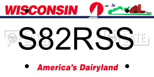 S82RSS Wisconsin License Plate