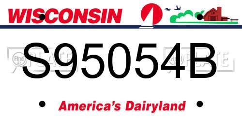 S95054B Wisconsin License Plate
