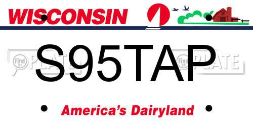 S95TAP Wisconsin License Plate