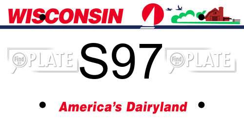 S97 Wisconsin License Plate