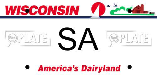 SA Wisconsin License Plate