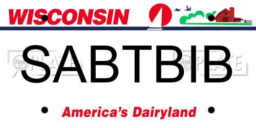 SABTBIB Wisconsin License Plate