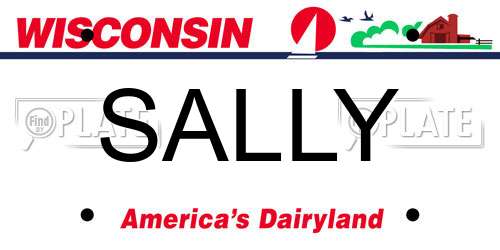 SALLY Wisconsin License Plate