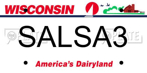 SALSA3 Wisconsin License Plate