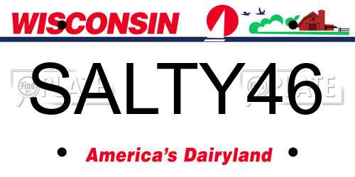 SALTY46 Wisconsin License Plate