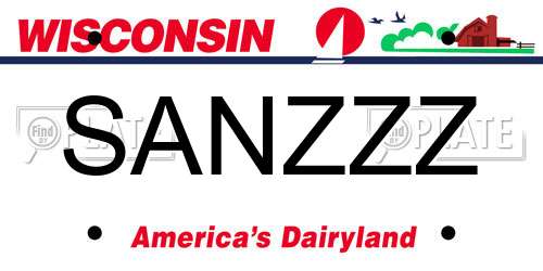 SANZZZ Wisconsin License Plate