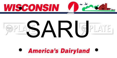 SARU Wisconsin License Plate