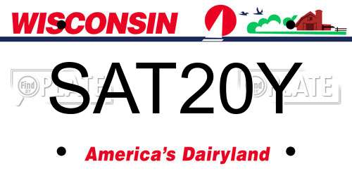 SAT20Y Wisconsin License Plate