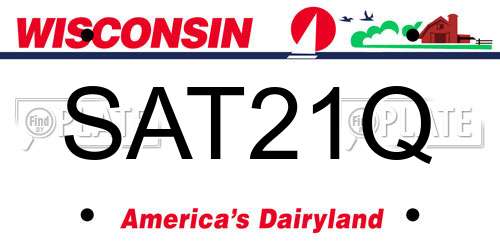 SAT21Q Wisconsin License Plate