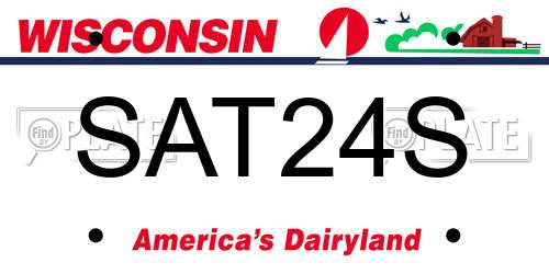 SAT24S Wisconsin License Plate