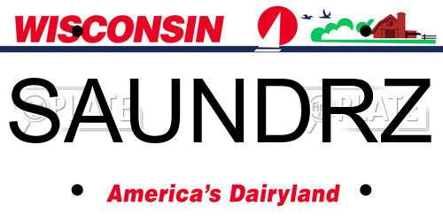 SAUNDRZ Wisconsin License Plate