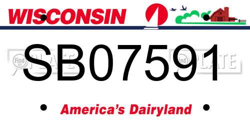 SB07591 Wisconsin License Plate