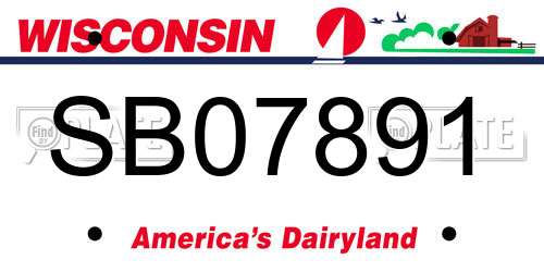 SB07891 Wisconsin License Plate