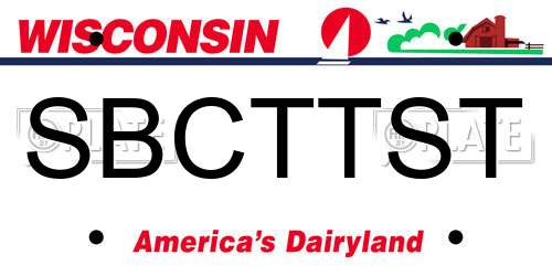 SBCTTST Wisconsin License Plate