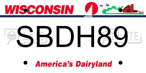 SBDH89 Wisconsin License Plate