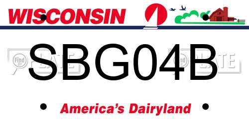 SBG04B Wisconsin License Plate