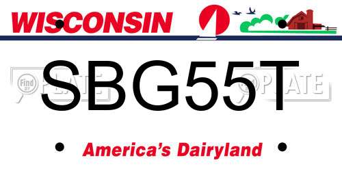 SBG55T Wisconsin License Plate