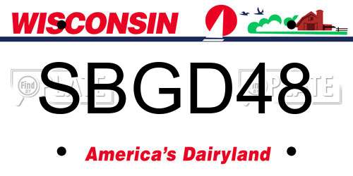 SBGD48 Wisconsin License Plate