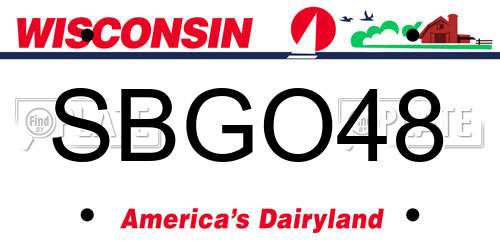SBGO48 Wisconsin License Plate