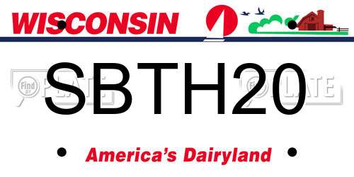 SBTH20 Wisconsin License Plate