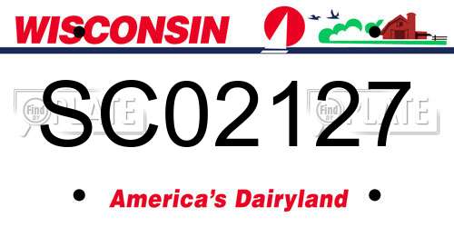 SC02127 Wisconsin License Plate