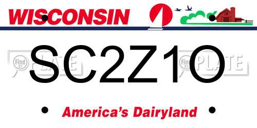 SC2Z1O Wisconsin License Plate