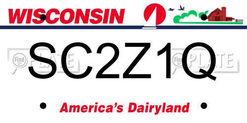 SC2Z1Q Wisconsin License Plate