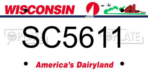 SC5611 Wisconsin License Plate