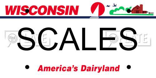 SCALES Wisconsin License Plate