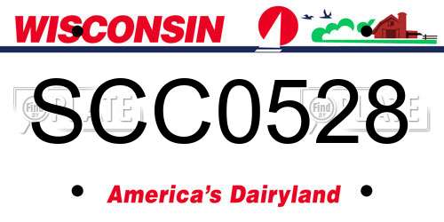 SCC0528 Wisconsin License Plate